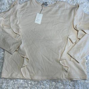 A new day Women s Sweatshirt Long sleeve Ruffle Regular fit Size L